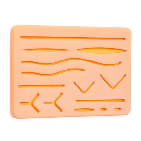 A2Z Scilab Suture Training Pad, Silicon Skin 14 Wounds of 8 Types for Practising Suture Skills A2Z-ZR851